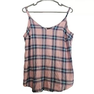 Torrid Womans Plaids And Checks Tank Top Shirt Multi-Color Size 0 Large